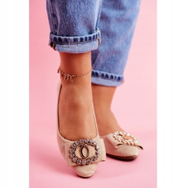 PS1 Women's Eco-Suede Beige Ballerinas Montreal 2 PS1 Women's Eco-Suede Beige Ballerinas Montreal 2