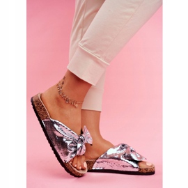 EVE Women's Slippers with a Large Silver Lovely Time Bow grey 2 EVE Women's Slippers with a Large Silver Lovely Time Bow grey 2