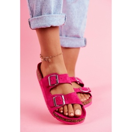 EVE Women's Slippers On Cork With Buckles Fuchsia Si Senor pink 2