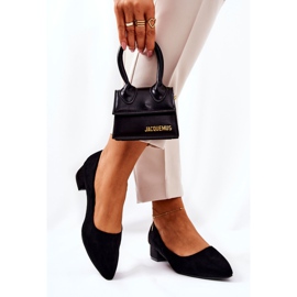 SEA Classic Women's Pumps Suede Black Rheya 1