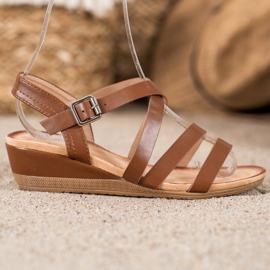 Mannika Casual Wedge Shoes brown 1