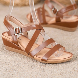 Mannika Casual Wedge Shoes brown 2