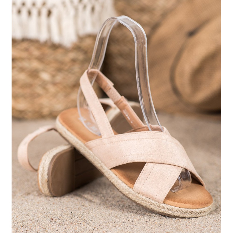 SHELOVET Slip-on Suede Sandals brown 1