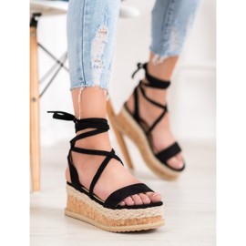 Seastar Tied Suede Sandals black 1