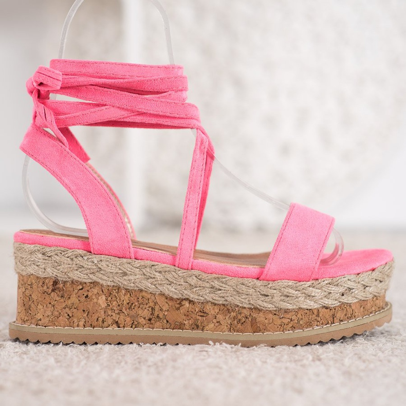 Seastar Tied Suede Sandals pink 2