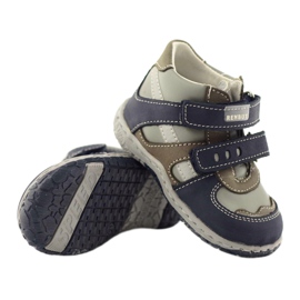Leather boots Ren But 1363 navy blue grey 4