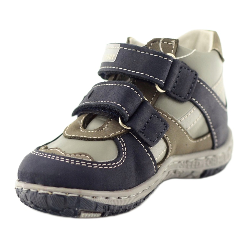 Leather boots Ren But 1363 navy blue grey 2