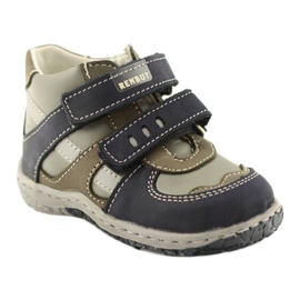 Leather boots Ren But 1363 navy blue grey 1