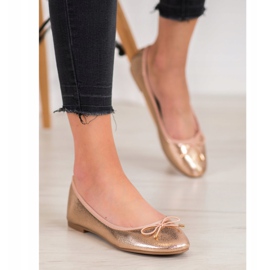 Seastar Eco leather ballerinas golden 1