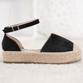 Seastar Openwork Espadrilles On The Platform black 2