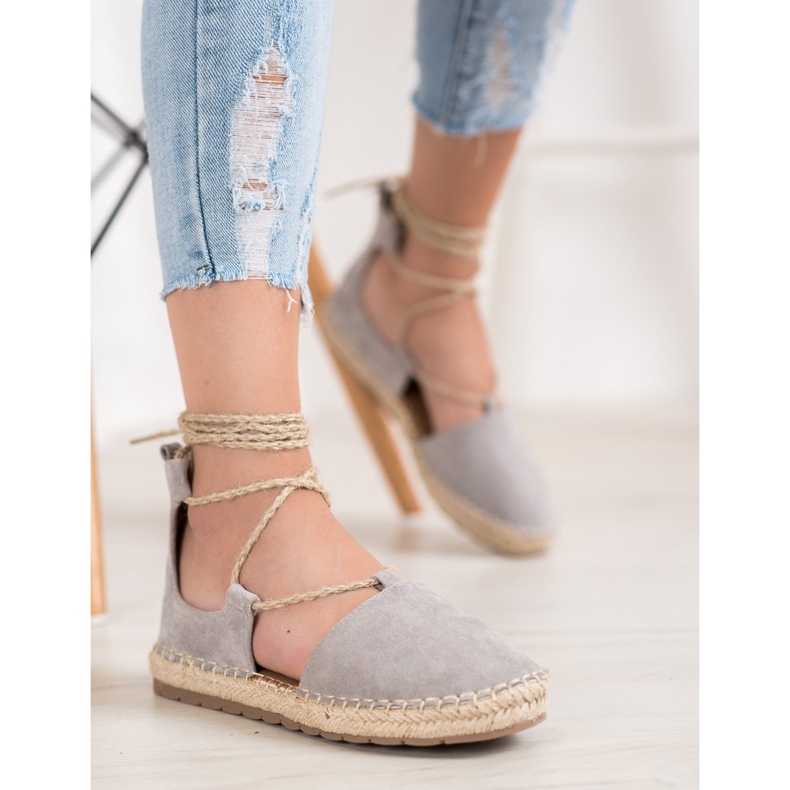 Seastar Suede Espadrilles With Binding grey 1