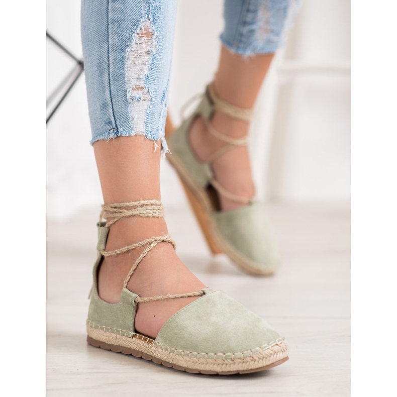 Seastar Suede Espadrilles With Binding green 1