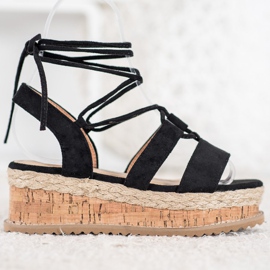 Seastar Tied Fashion Wedges black 2