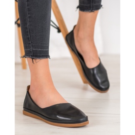 Leather Slip On VINCEZA shoes black 2