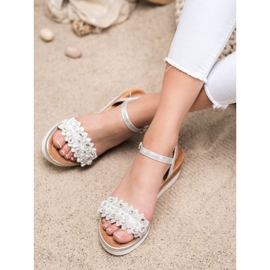 Mannika Elegant wedges with decorations grey 2