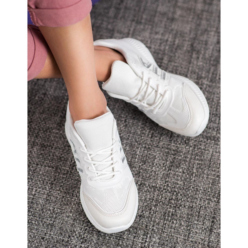 SHELOVET Comfortable Shoes With Mesh white grey 1