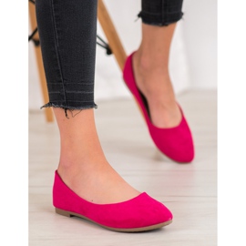 Classic suede ballerinas from VINCEZA pink 1