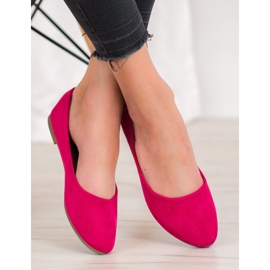 Classic suede ballerinas from VINCEZA pink 2