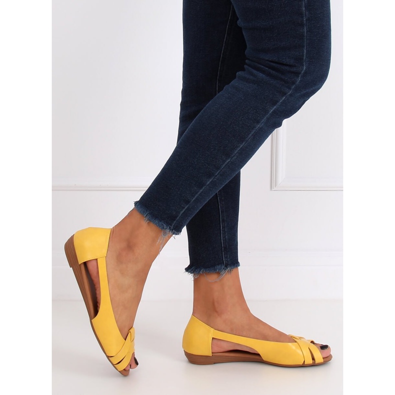 Ballerinas cut honey CC221P Yellow 2