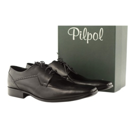 Leather men's shoes Pilpol 1261 black 4