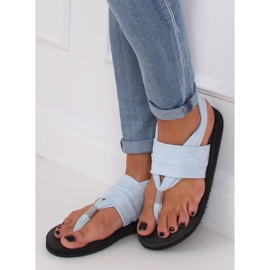 Blue DD82P Blue flip-flops, cotton 2 Blue DD82P Blue flip-flops, cotton 2