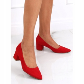 Red Pumps low heels red CC210P Red 1