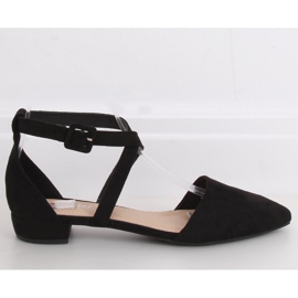 Black LL-213P Black cut ballerinas 1