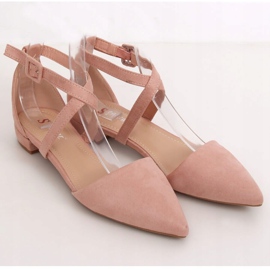Pink cut out ballerinas LL-213P Pink 1