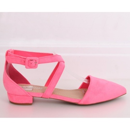Neon cut out ballerinas LL-213P Fushia pink 1