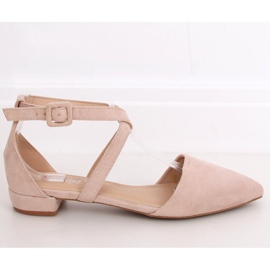 Beige cut ballerinas LL-213P Beige 1