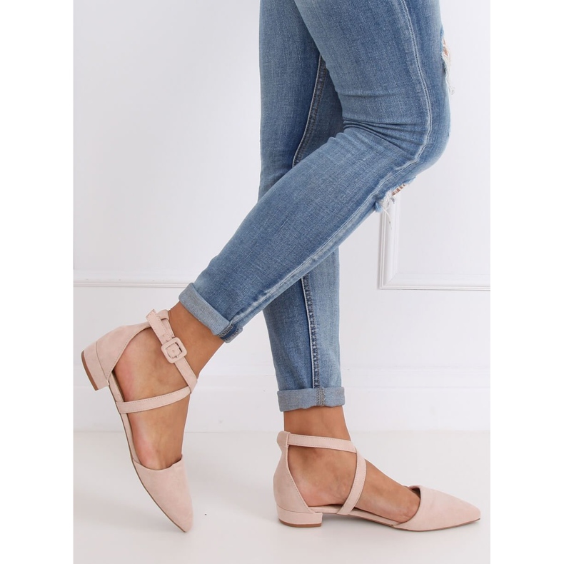 Beige cut ballerinas LL-213P Beige 2