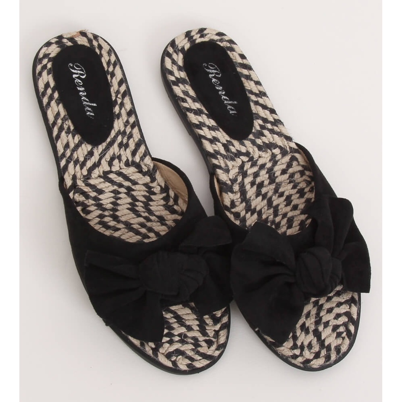 Black YT-98 Black espadrilles women's slippers 2