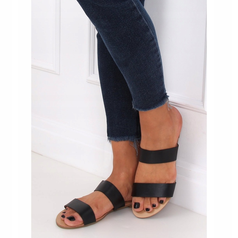 Black straight slippers S060074 Black 1