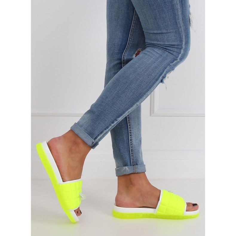 Neon women's slippers G-338 Green multicolored 1