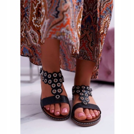 Women's Sandals Flat Sergio Leone SK012 Black Livian 2