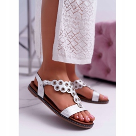 Women's Sandals Flat Sergio Leone SK012 White Livian 1