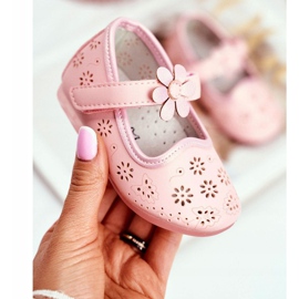 Apawwa Children's ballerinas on Velcro Flower Pink Flored 1 Apawwa Children's ballerinas on Velcro Flower Pink Flored 1