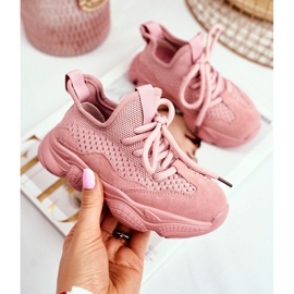 Christmas Fish Children's Sport Shoes Lace-up Suede Pink Volema 1