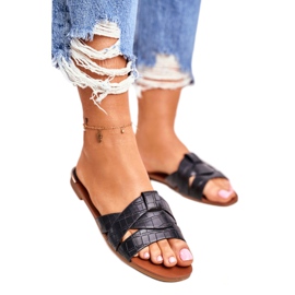 Women's Slippers Snake Skin Black Chance 2