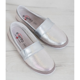 Evento Comfortable Silver Slipons grey 1