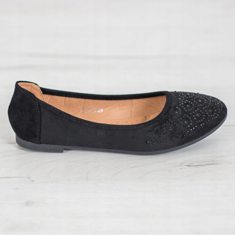 Diamantique Classic Ballerina With Crystals black 2 Diamantique Classic Ballerina With Crystals black 2