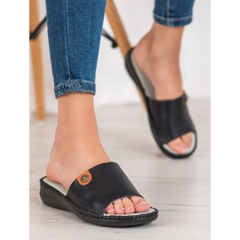 J. Star Casual Eco Leather Slippers black 2