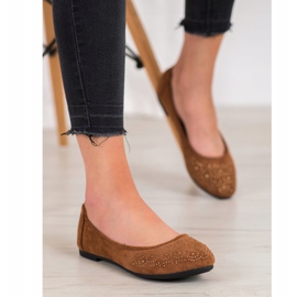 Diamantique Classic Ballerina With Crystals brown 2 Diamantique Classic Ballerina With Crystals brown 2