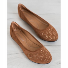 Diamantique Classic Ballerina With Crystals brown 1 Diamantique Classic Ballerina With Crystals brown 1