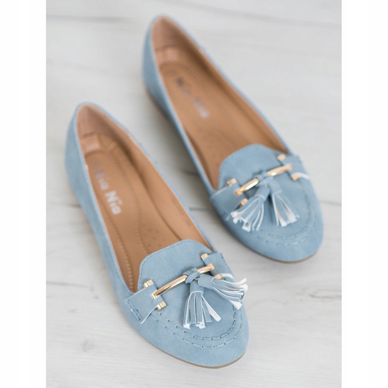 Nio Nio Elegant Loafers With Fringes blue 1