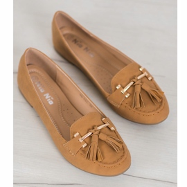 Nio Nio Elegant Loafers With Fringes brown 2