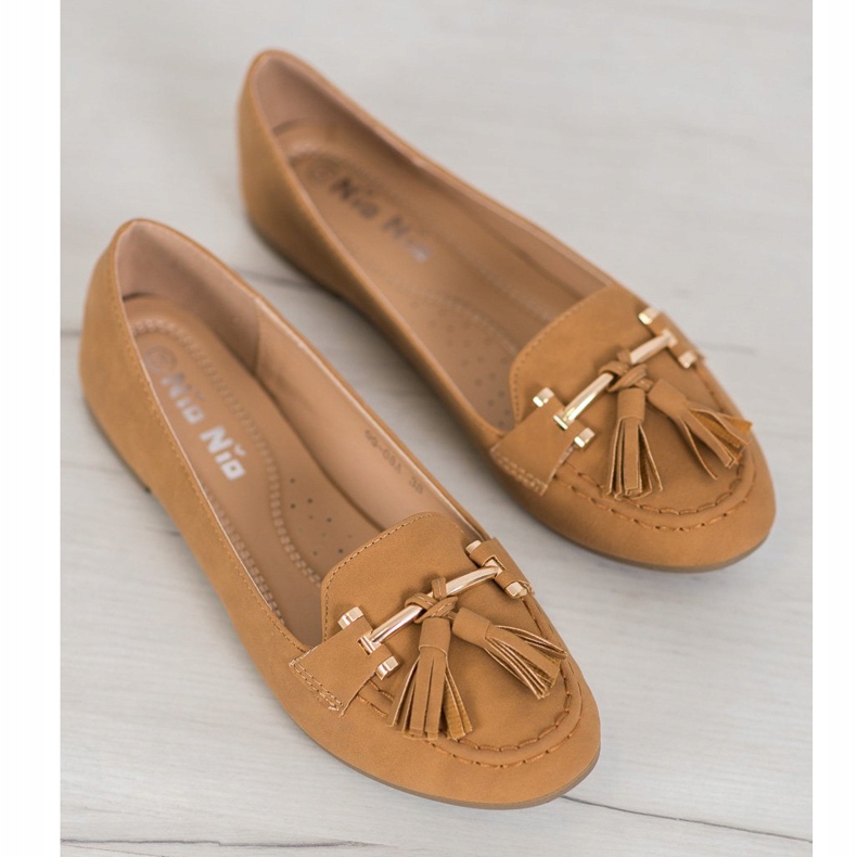 Nio Nio Elegant Loafers With Fringes brown 2