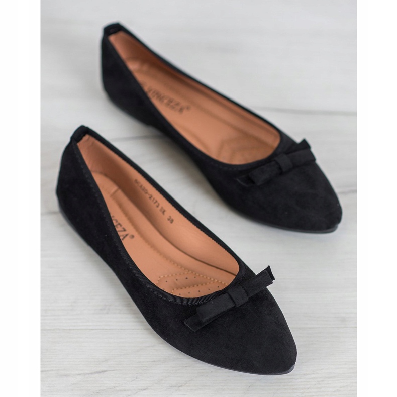 VINCEZA suede ballerinas black 2 VINCEZA suede ballerinas black 2