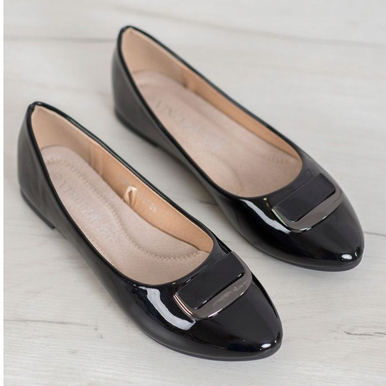 Lacquered ballerinas VINCEZA black 2