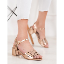 Kylie Sandals With Eco Leather On A Bar yellow 1